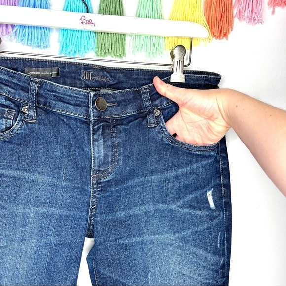 Kut From The Kloth Catherine Slouchy Distressed Boyfriend Denim Jeans Size 4 - Picture 3 of 16